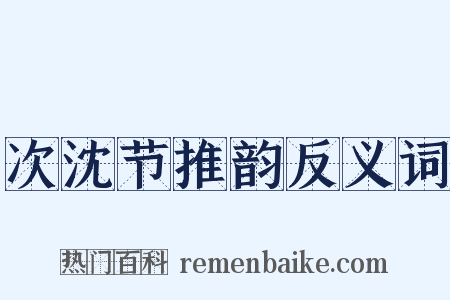 次沈节推韵反义词是什么意思的图片